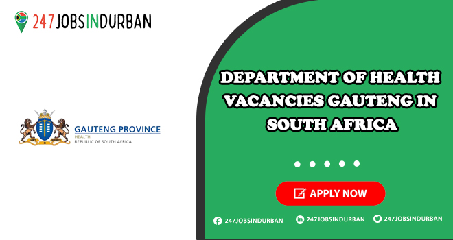 Department of Health Vacancies Gauteng